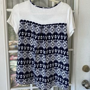 Flowy print blouse